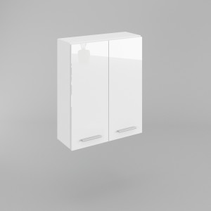 Szafka łazienkowa wisząca W5 50 cm biały połysk