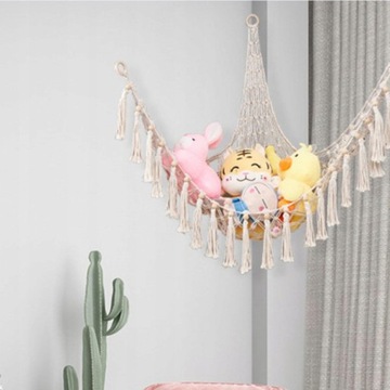 Мягкая игрушка-гамак с мягкой сеткой, макраме