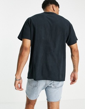 New Look Czarny T-shirt oversize z nadrukiem XS