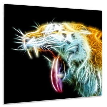 Panel szklany hartowany 60x60 Ryczący tygrys