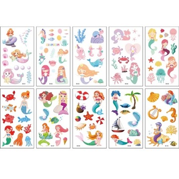10Pcs Small Tattoo Stickers Children Cartoon Christmas gift Festival Fake S