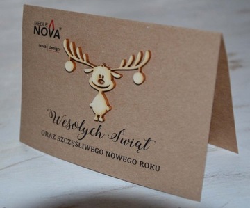 KARTKI ŚWIĄTECZNE DLA FIRM EKO C6 + KOPERTA EKO