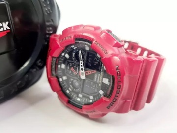 ZEGAREK G-SHOCK CASIO 5081 GA 100B CZERWONY PUSZKA