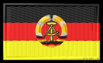 Flaga NRD DDR naszywka haftowana z termofolią