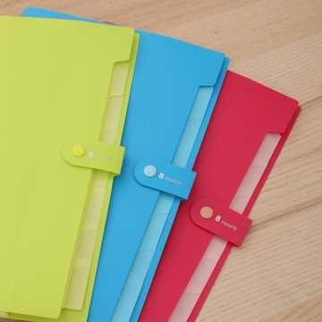 Папка-гармошка, защелка, DELI А4, 8 отделений, СЕРИЯ РИО, РОЗОВЫЙ