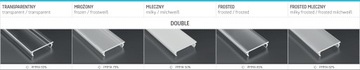 CZARNY KLOSZ DOUBLE LED 3M DUAL SILEDA DILEDA SUBLI ZATI GEMI (...) - PMMA