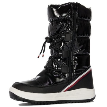 Śniegowce damskie wodoodporne Tommy Hilfiger T3A6-33069-1669999 BLACK R.35