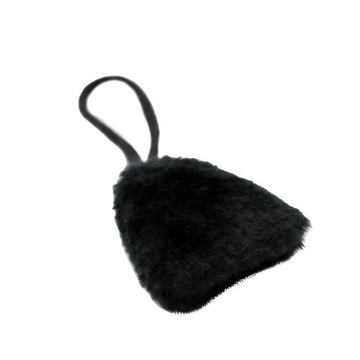 Плюшевая сумка для куклы 18 дюймов черного цвета.