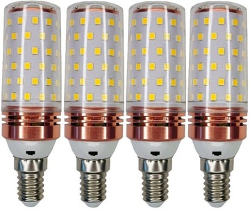 Żarówka LED E14 16WAT wąska świeczka mocna 4sztuki
