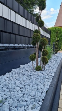 OTOCZAK KAMIEŃ SILVER DO OGRODU SZARY 4-8cm 20kg DEKORACYJNY NATURALNY