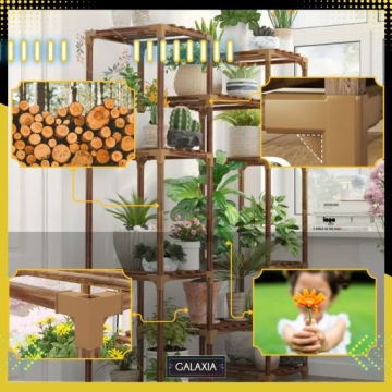 STANDING FLOWER RACK FLOWERS Plants Wooden Shelf Rack