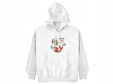 Świąteczna Bluza z kapturem The Grinch, Biała M