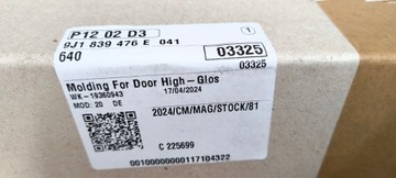 LIŠTA ZAKONČENÉ OKENNÍ DVEŘE PRAVÝ ZADNÍ PORSCHE TAYCAN 9J1839476E