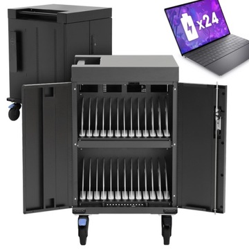 WÓZEK DELL SZAFA NA 24 LAPTOPY STALOWY UNIWERSALNY
