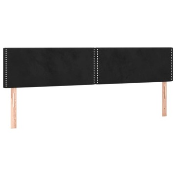 Zagłówki do łóżka, 2 szt., czarny, 100x5x78/88 cm,