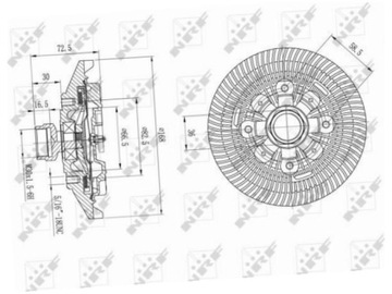 NRF 49577 SPOJKA VENTILÁTOR CHLAZENÍ