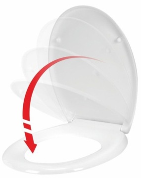 Сменное сиденье для унитаза Cersanit Koło Inker Brava, медленно закрывающееся, 45x37