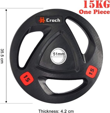 Croch Żeliwny talerz z powłoką gumową 15KG