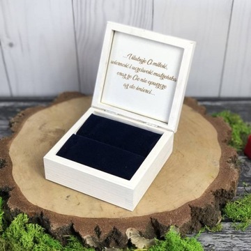 БОЛЬШАЯ БЕЛАЯ КОРОБКА ДЛЯ ОБРУЧАЛЬНЫХ КОЛЬЦ