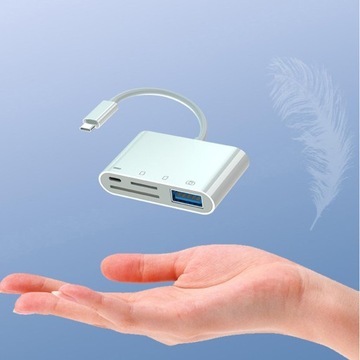 Адаптер OTG для чтения Micro SD TF USB C 4 в 1, для