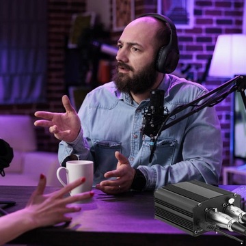 Фантомное питание 48 В USB-C для микшерных микрофонов XLR