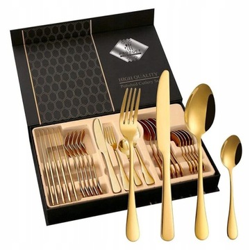 НАБОР СТОЛОВЫХ ПРИБОРОВ 24 EL НАБОР НА 6 ЧЕЛОВЕК СТАЛЬНОЙ ЯЩИК