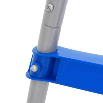 vidaXL Лестница для надземного бассейна 84 см, сталь и пластик