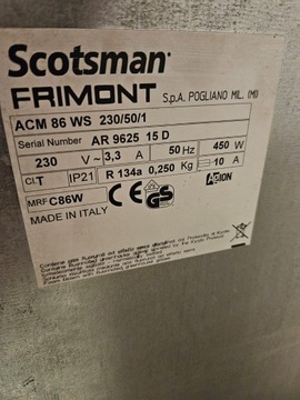 Льдогенератор Scotsman AC86 Scotsman для кейтеринга, ПРОИЗВОДИТЕЛЬНОСТЬ 39 кг/24 часа