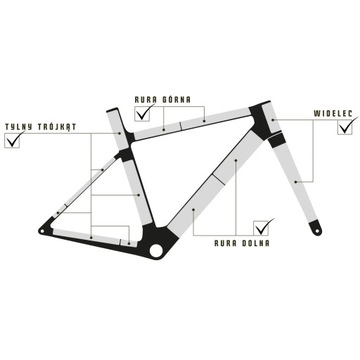 ЗАЩИТНАЯ ВЕЛОСИПЕДНАЯ ПЛЕНКА ДОРОЖНЫЕ НАКЛЕЙКИ|GRAVEL XL GLOSS – ВСЕГО ДЛЯ РАМЫ