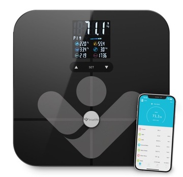 TrueLife Fitscale W7 BT analityczna waga łazienkowa (Czarna)