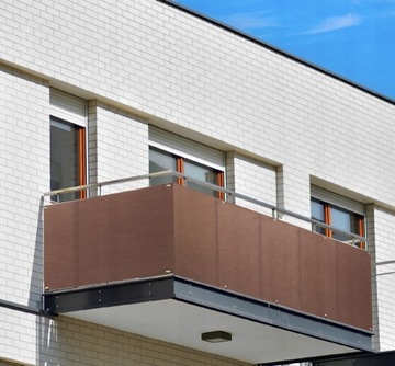 OSŁONA NA BALKON MATA BRĄZOWA 1,15X7M + GRATIS!