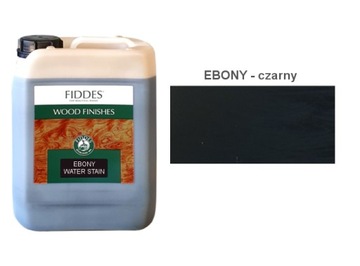 FIDDES Bejca wodna do barwienia drewna mebli WATER STAIN EBONY czarna 5L
