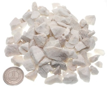 ŻWIREK GRYS BIAŁY KAMIEŃ MARMUR DO DONICZEK WAZONU LAS W SŁOIKU SZKLE 1 KG
