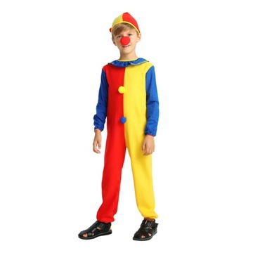 DLA DZIECI KOMBINEZON KLAWNA JESTER KOSTIUM COSPLAY MALARSTWO DZIECKO