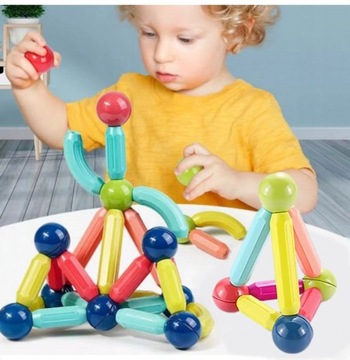KLOCKI MAGNETYCZNE KONSTRUKCYJNE PATYCZKI STICKS