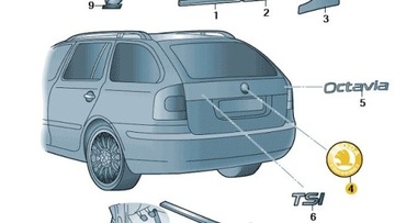 ZNAK ZNAKY LOGO SKODA OCTAVIA 1U0853621C ASO