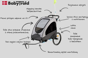 СКЛАДНОЙ ДЕТСКИЙ ВЕЛОСИПЕД TROLD НА 2 ЧЕЛОВЕКА КОМПЛЕКТ 3-в-1