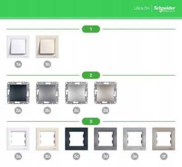 Schneider ASFORA Рамка 1gang белая