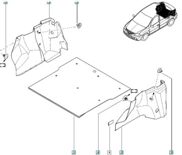DACIA LOGAN I КОВЕР БАГАЖНИКА НОВЫЙ