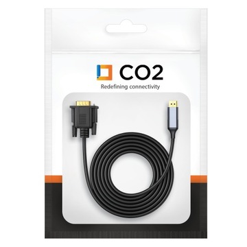 CO2 DISPLAYPORT VGA КАБЕЛЬ-АДАПТЕР КОНВЕРТЕР FULL HD 60 Гц 2M