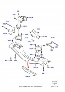DRŽÁKY ULOŽENÍ MOTOR 4C11-6028-BC TRANSIT MK8