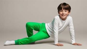 Зеленые детские спортивные штаны 104