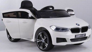 BMW 6 GT Автомобиль на аккумуляторе Белый + Пульт дистанционного управления + Свободный запуск + EVA + Сиденья + Светодиоды