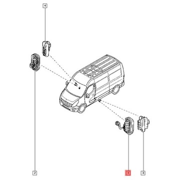 PIN DO DVEŘE POSUVNÝCH RENAULT MASTER 3 III ORIGINÁLNÍ 252160003R