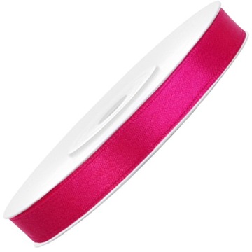 Tasiemka wstążka satynowa ciemny róż 6 mm 25 m