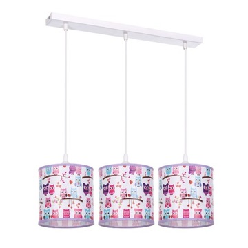 Lampa żyrandol zwis abażur dziecięcy SOWY 0250 L