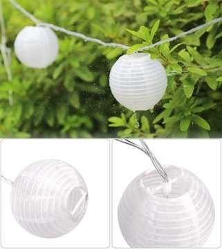 СОЛНЕЧНАЯ САДОВАЯ ГИРЛЯНДИЯ 20 СВЕТОДИОДНЫХ ЛАМП ЛАМПЫ ОРИГАМИ 7,5 м