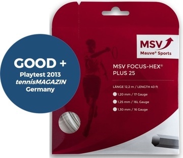 Naciąg MSV Focus Hex Plus 25 biały set 12 m. 1,25