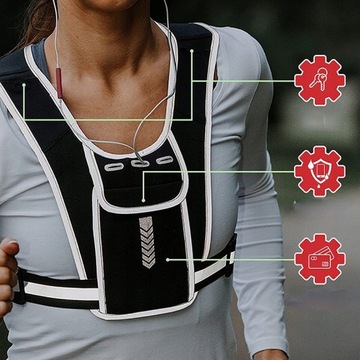 Светоотражающий жилет, чехол, рюкзак для бега