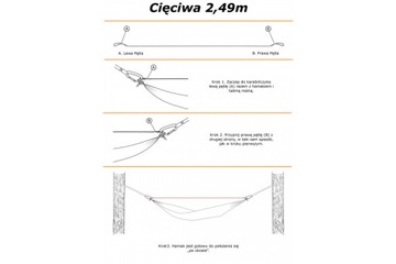 ПРОЧНАЯ ТРОСОВАЯ ПОДВЕСКА ГАМАКА WHOOPIE SLING 2,49 м